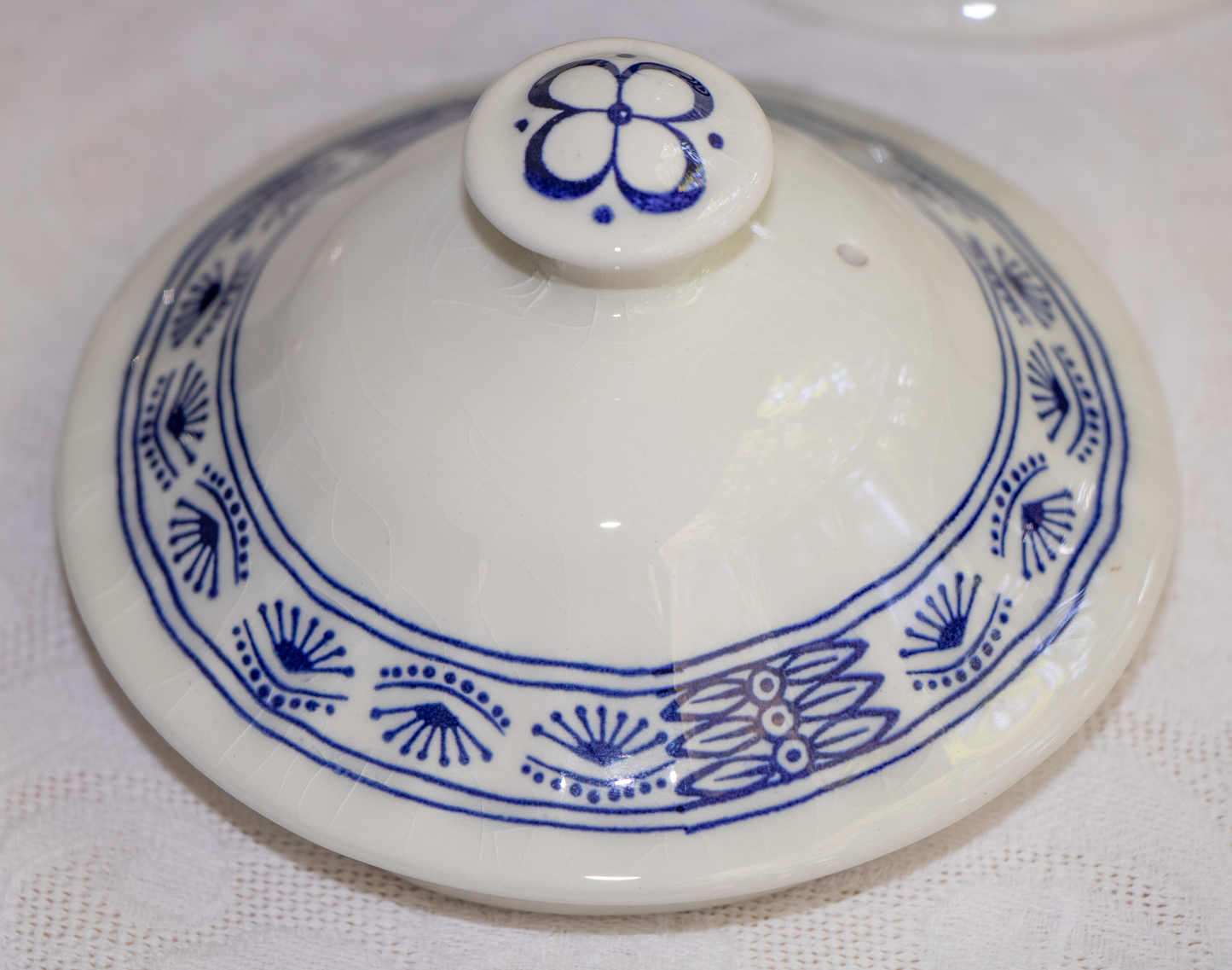 Nordic Blue Tea Service – Vintage Teapot Set with Silver Accents
