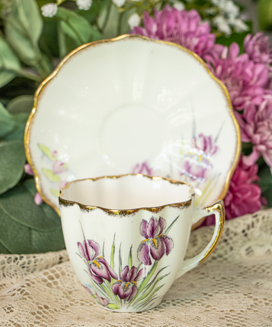 Melba Bone China Teacup & Saucer – Water Garden Dreamscape