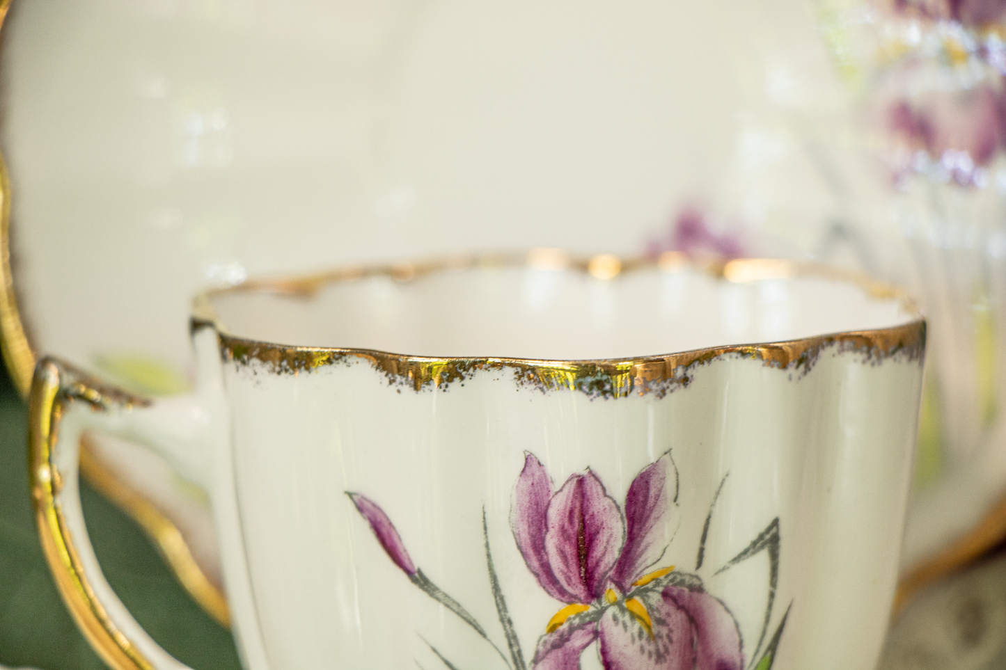 Melba Bone China Teacup & Saucer – Water Garden Dreamscape