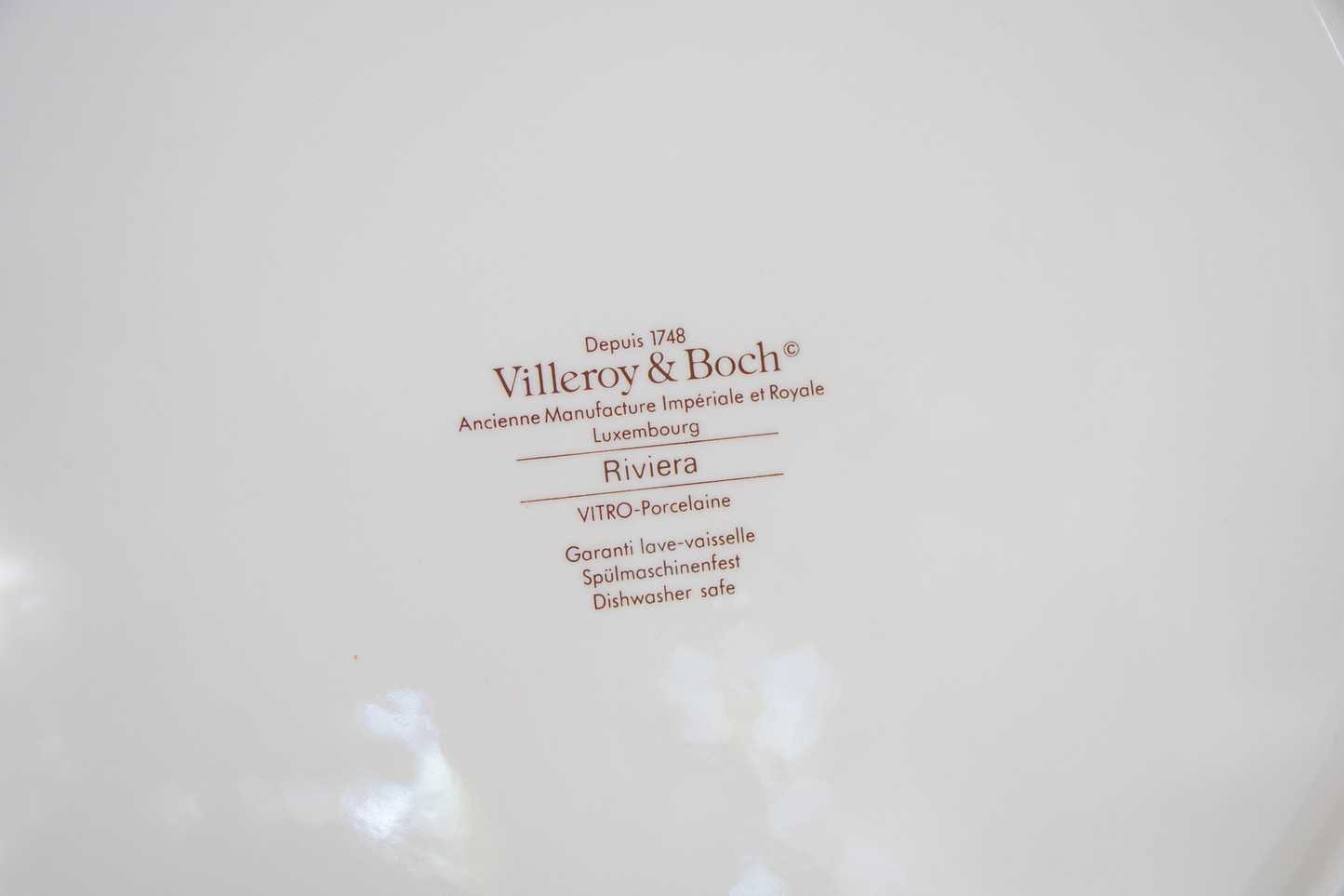 Villeroy & Boch “Riviera” 12.5" Service Plate (Charger) – VITRO‑Porcelaine, Watercolor-Style Floral Pattern