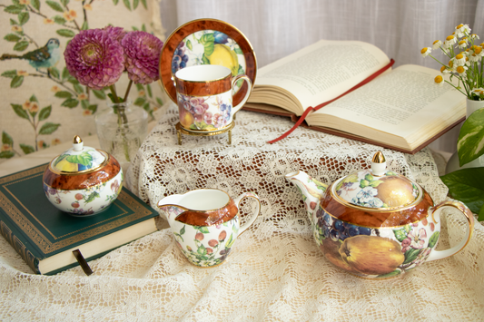 Rococo Reverie – A Petite Garden of Fruit & Florals in Porcelain