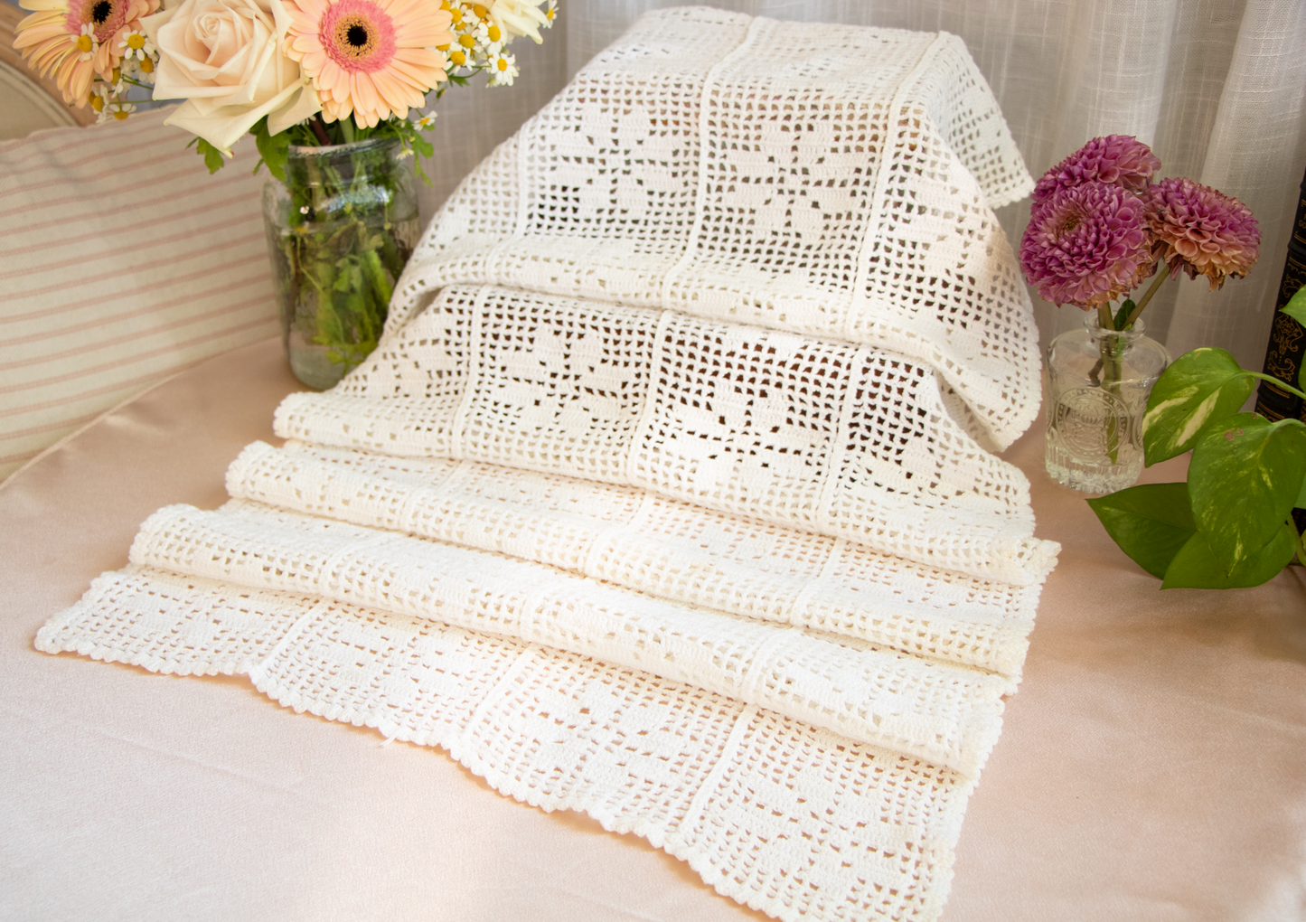 Handcrafted Crochet Table Runner