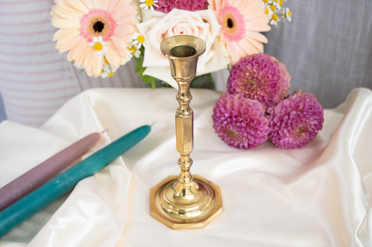 Brass Candlestick – 7½” Tall – Made in Hong Kong