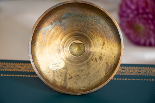 Solid Brass Candlestick Holder – 5" Tall – Classic Turned Design – Made in China