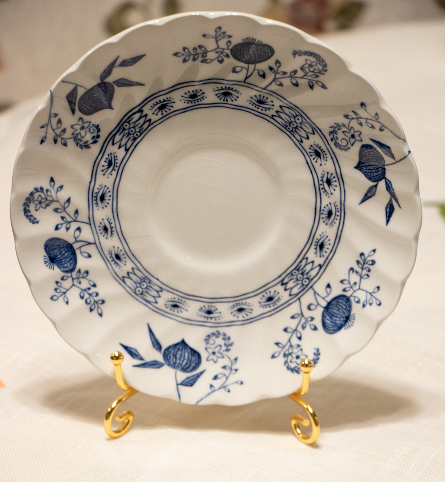 Nordic Blue Tea Service – Vintage Teapot Set with Silver Accents